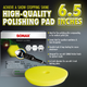 SONAX Yellow Dual Action Polishing Pad - 6.5 in SONAX Yellow Dual Action Polishing Pad - 6.5 in