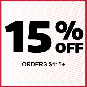 15% off orders over $115