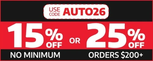 15% off - no minimum OR 25% Off $200+