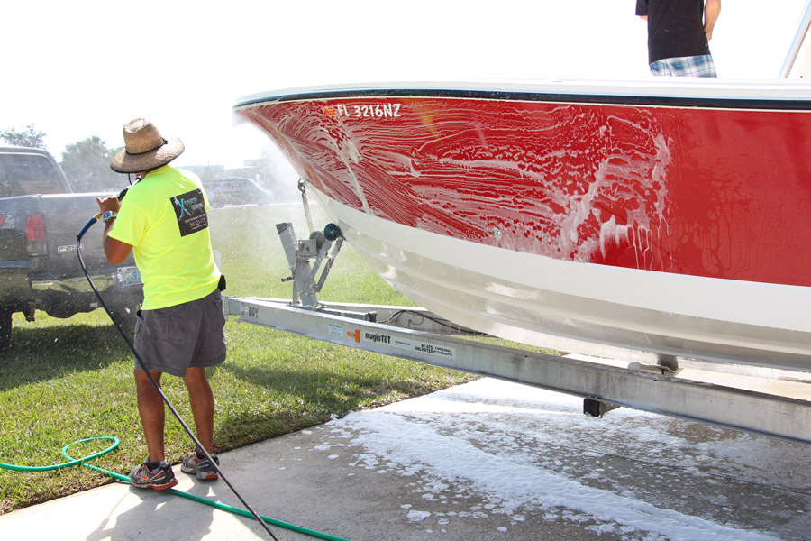 Step 1 is always to wash your boat