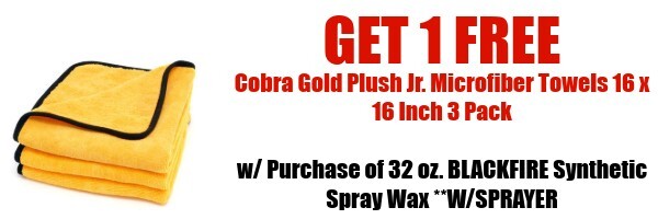 Free Bonus with BLACKFIRE Synthetic Spray Wax 
