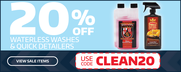 20% Off Waterless Washes and Quick Detailers