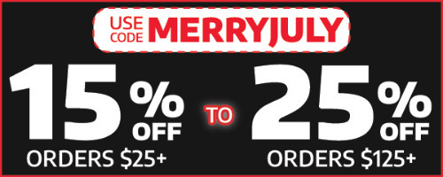 15%* Off $50+, 20%* Off $75+, 25%* Off $125+
