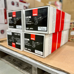 RUPES polishers on pallet on shelf