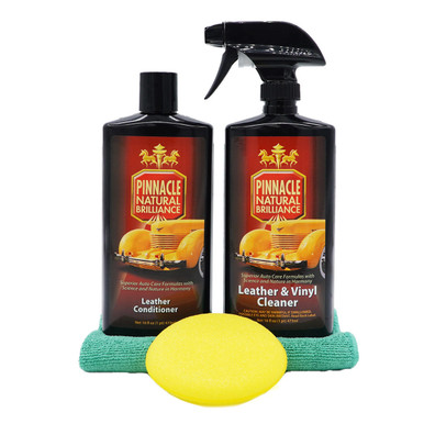 Pinnacle Leather Conditioner restores moisture to dry leather seats,  protects leather, makes leather soft, condition leather, leather  protectant, leather treatment, protect leather