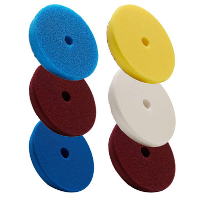 Buff and Shine 6 in. Flat Foam Pads 6 Pack - YOUR CHOICE