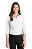 Port Authority® Ladies 3/4-Sleeve Carefree Poplin Shirt. LW102