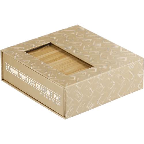 Bamboo Wireless Charging Pad with Dual Outputs