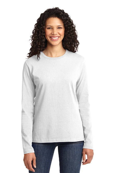 Port & Company® Ladies Long Sleeve Core Cotton Tee. LPC54LS