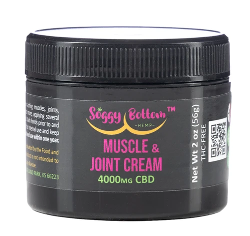 Muscle & Joint Cream, 4000mg CBD with DMSO, THC free