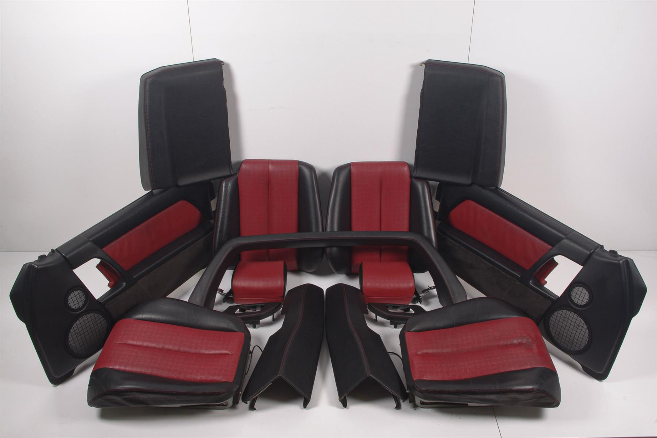 Mercedes 1299102246 Upholstery Set Complete - Red Black | R129 SL Mille Miglia