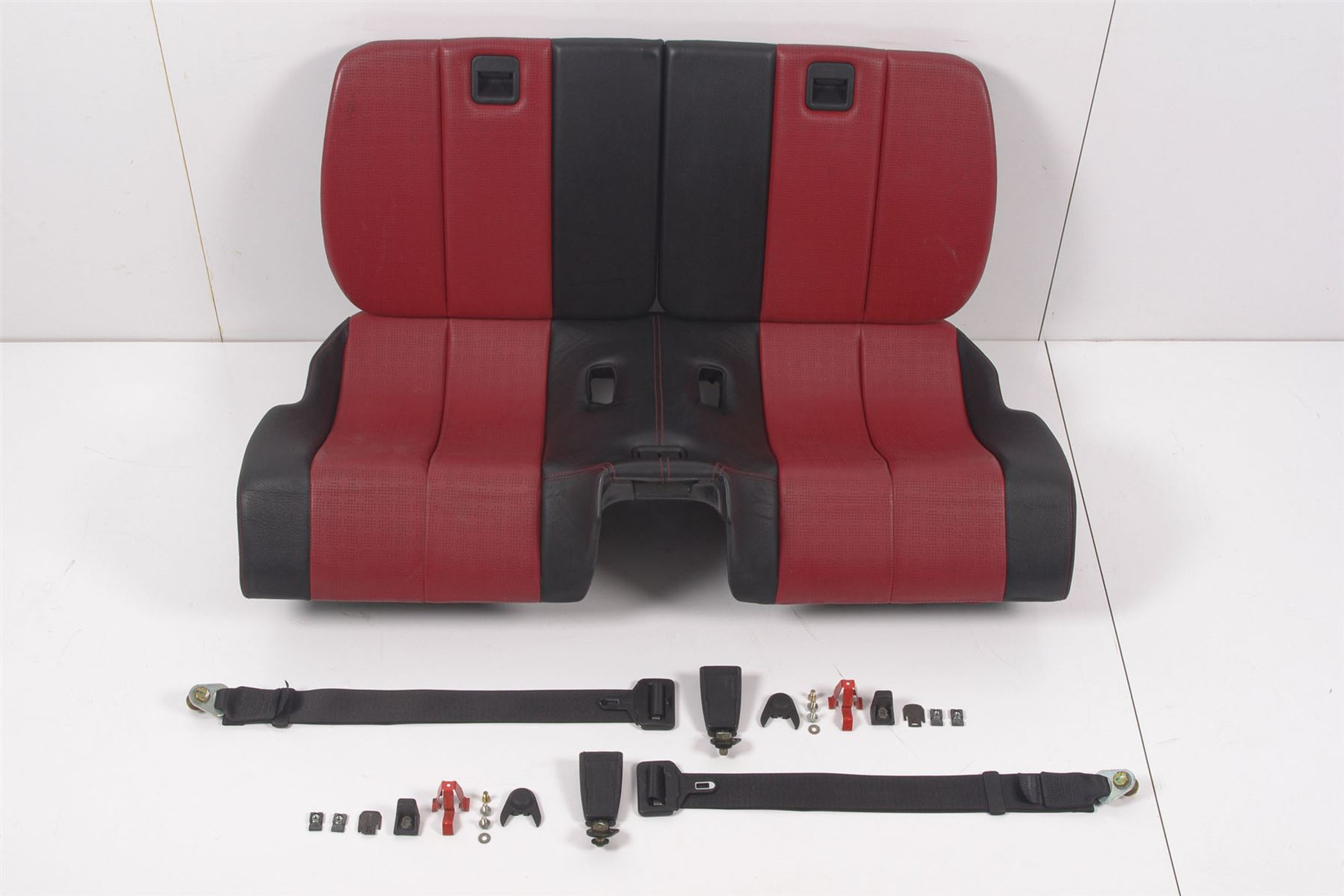 Mercedes 1299201221 Jump Seats Complete W Kit Red Black | R129 SL Mille Miglia