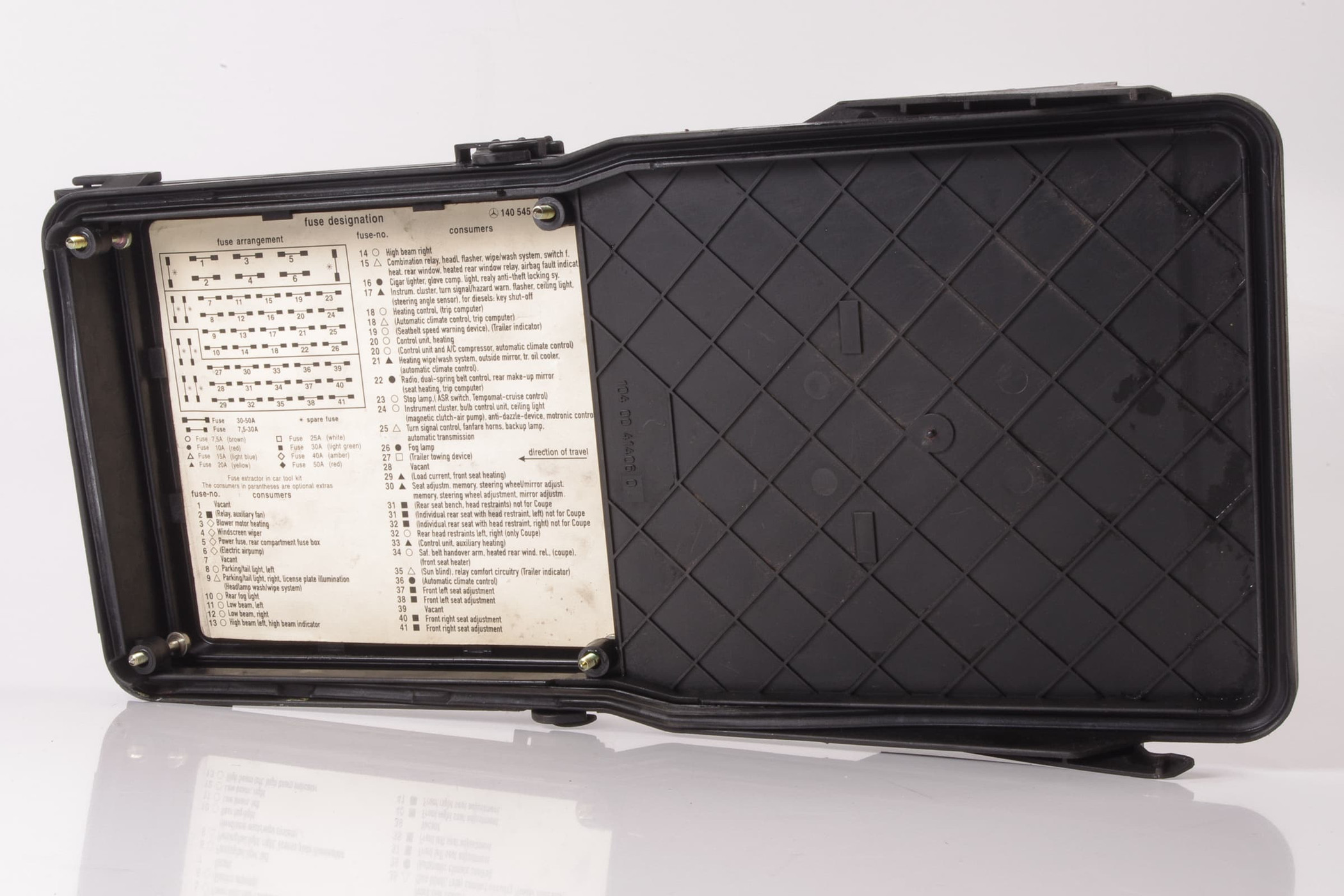 Mercedes 1405400582 Fuse Box Cover | W140 V140 C140 S