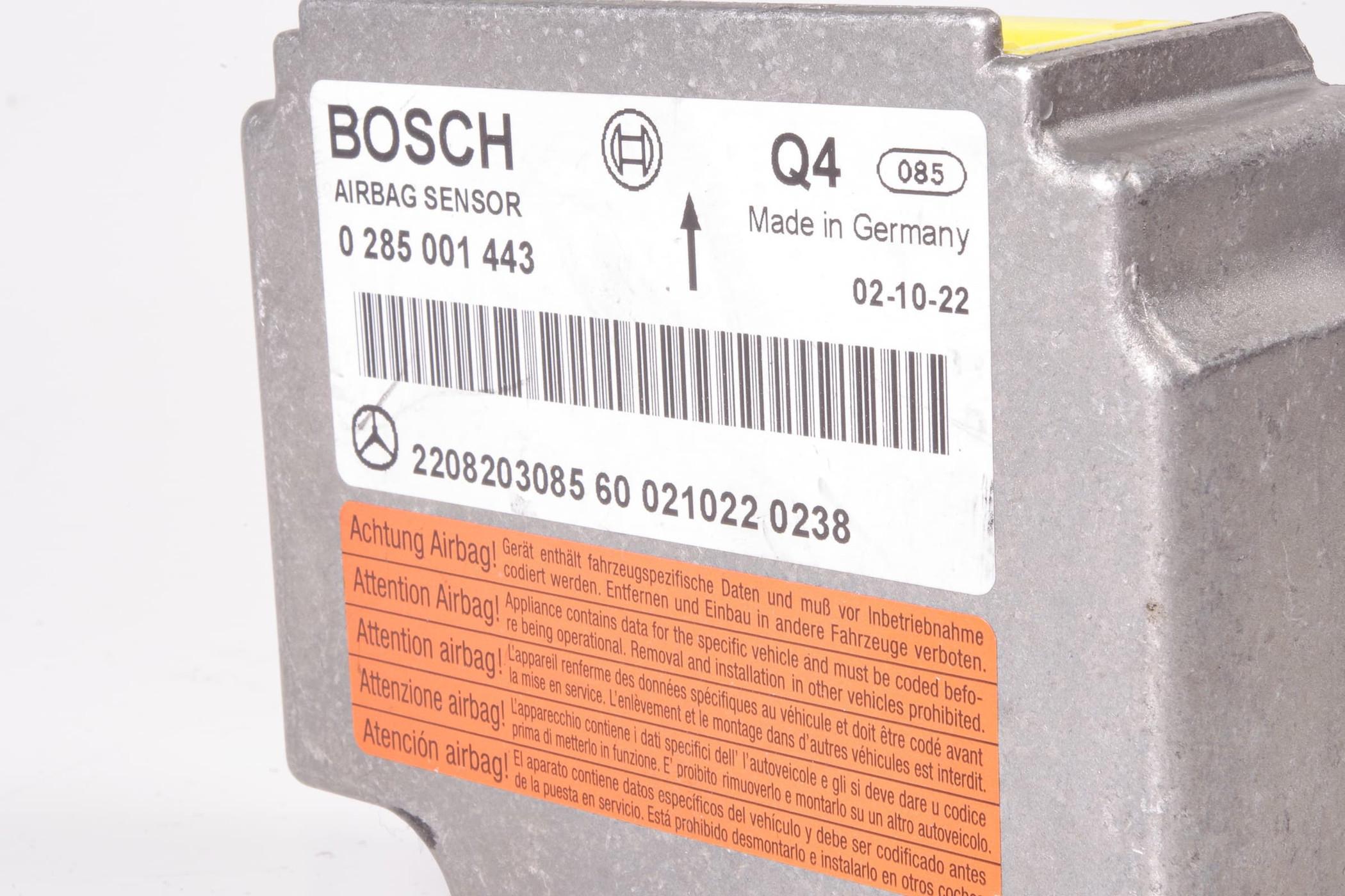 Mercedes 2208203085 SRS Control Unit | C199 SLR C215 CL W220 S