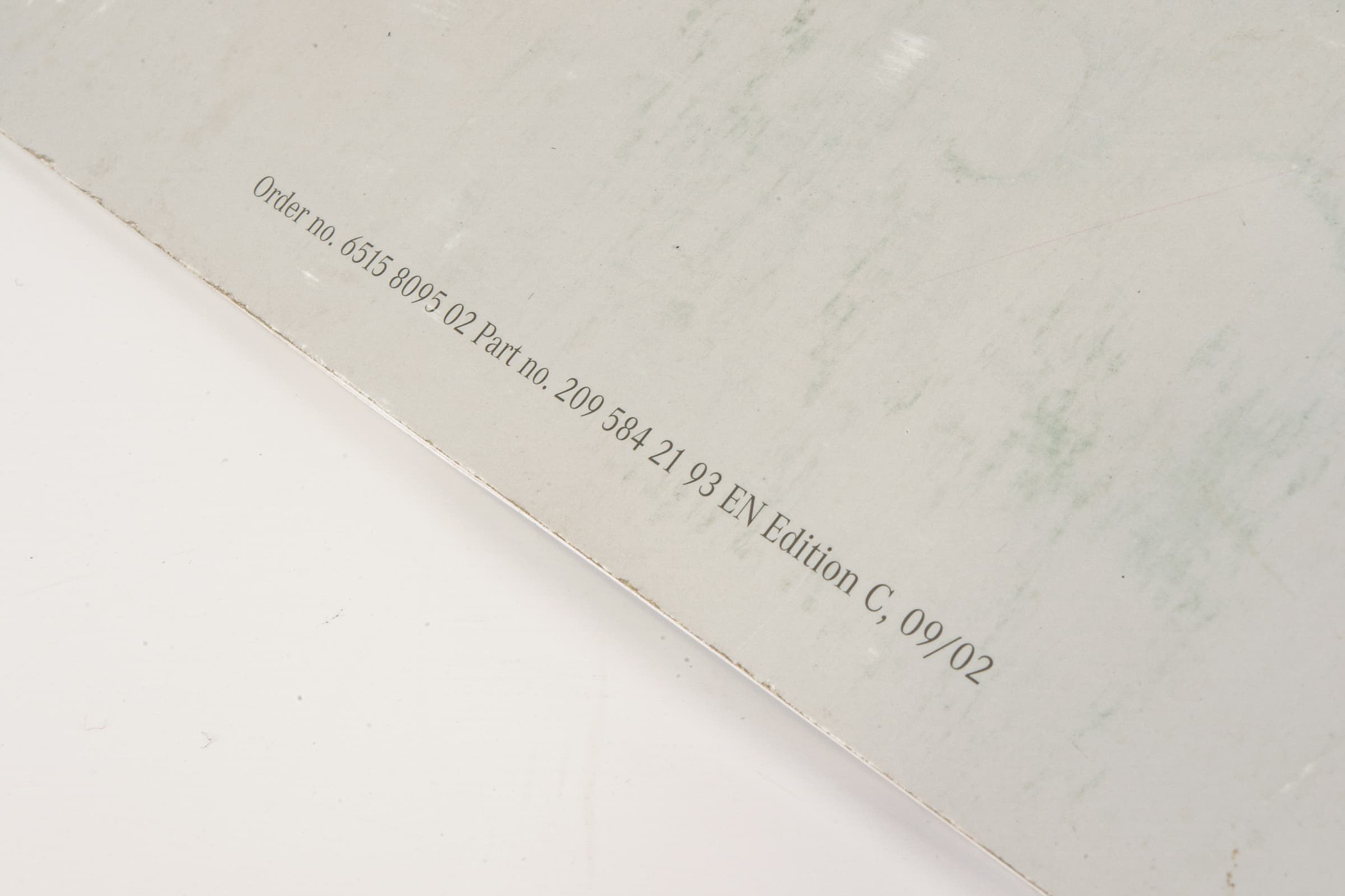 Mercedes 2095842193 Owners Manual | W204 C C209 A209 CLK W211 W212 E C219 CLS...