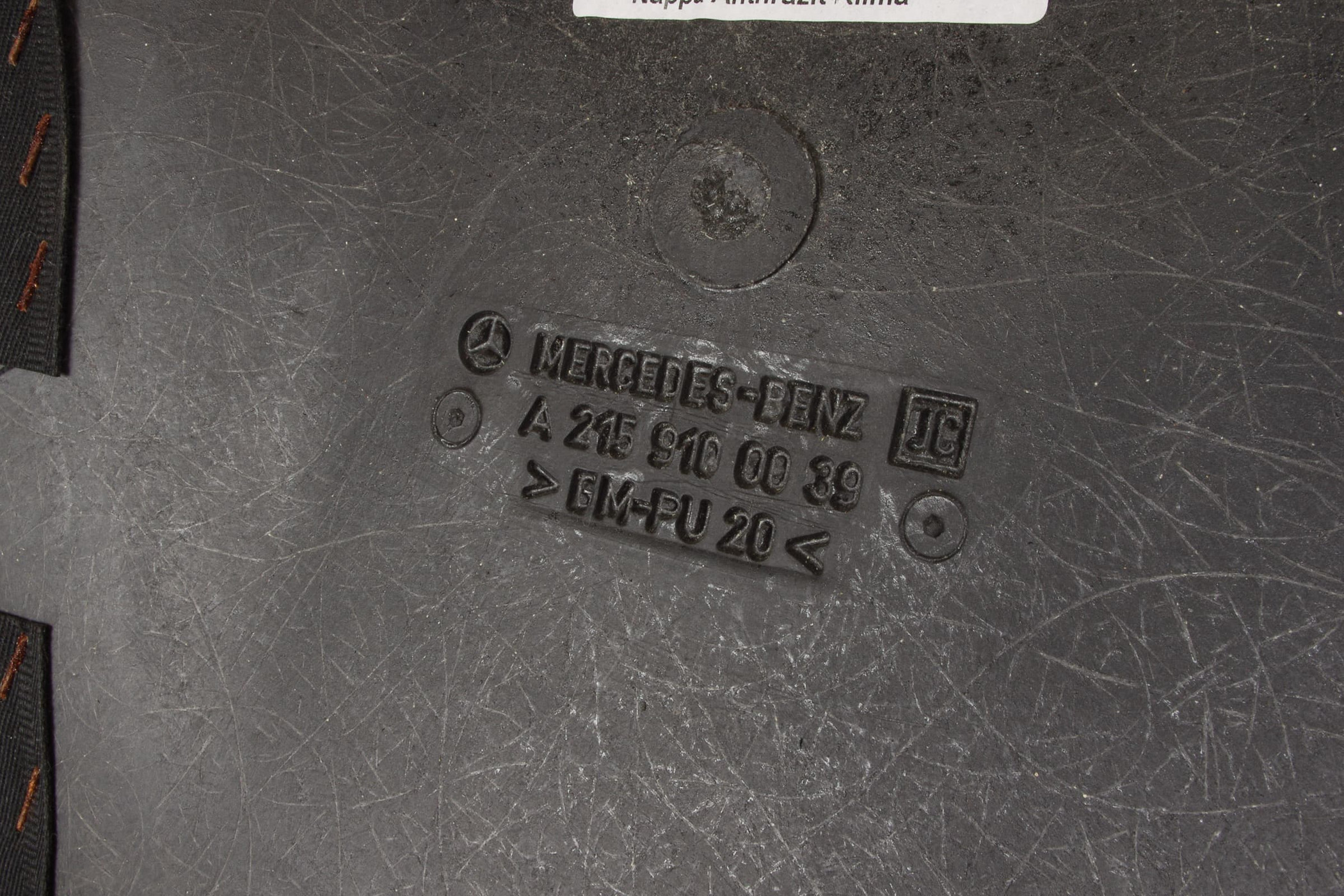 Mercedes 2159100039 Seat Backrest Panel - Rear Grey | W163 M W168 A R170 SLK...