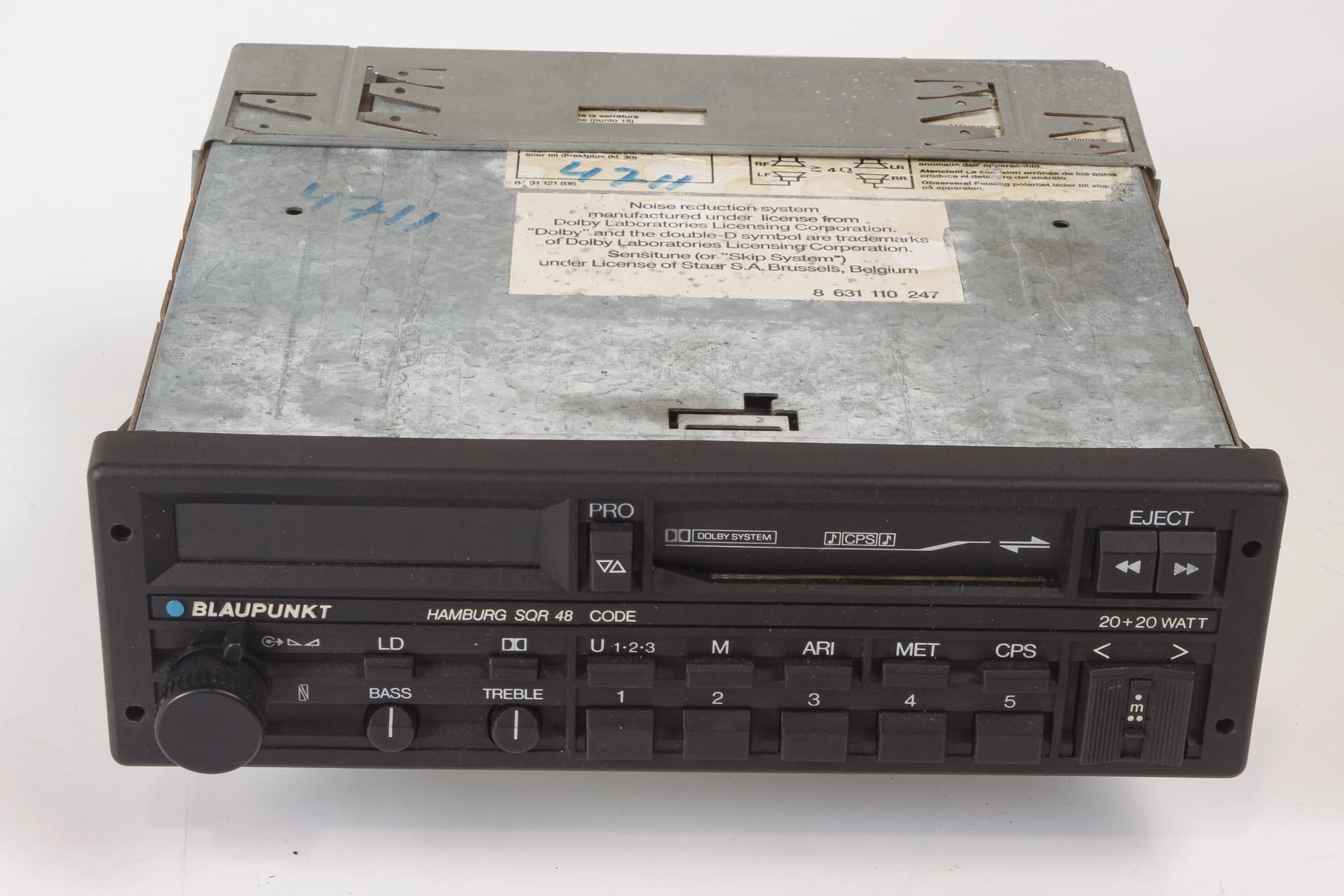 Mercedes 0038200000 Head Unit - Blaupunkt Hamburg | R107 SL