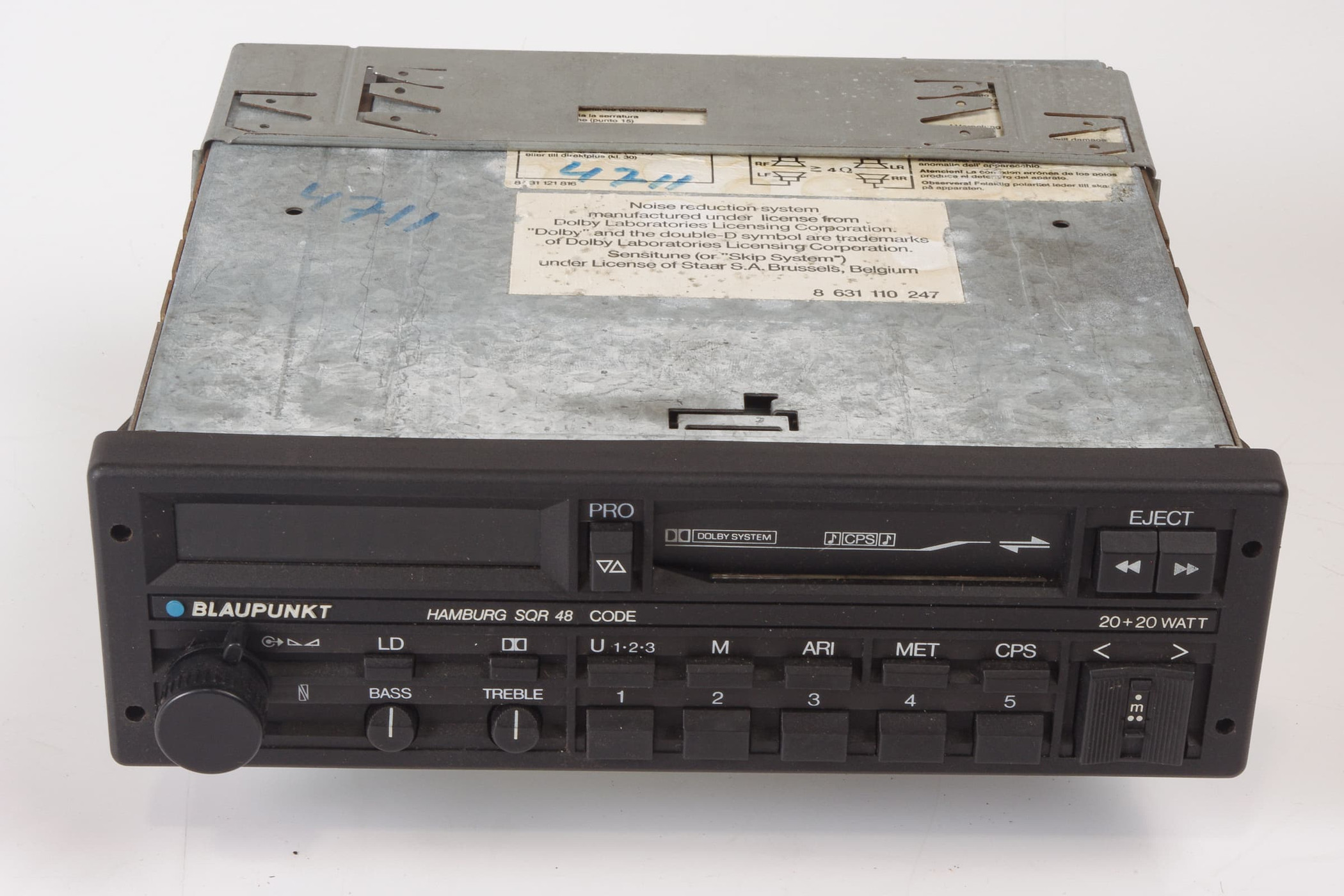 Mercedes 0038200000 Head Unit - Blaupunkt Hamburg | R107 SL