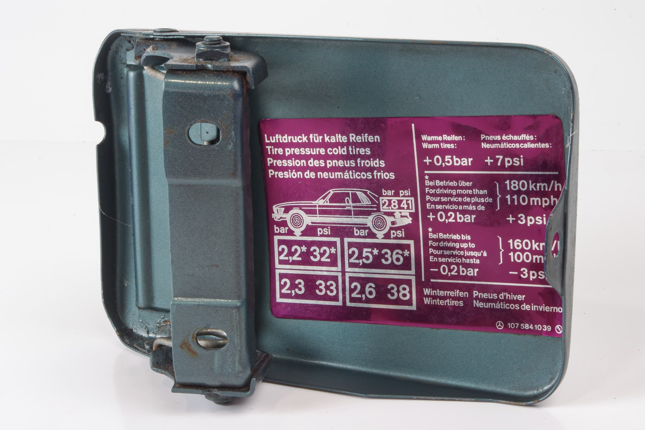 Mercedes 1077500306 Fuel Filler Cap - Blue | C107 R107 SL W114 W115 E