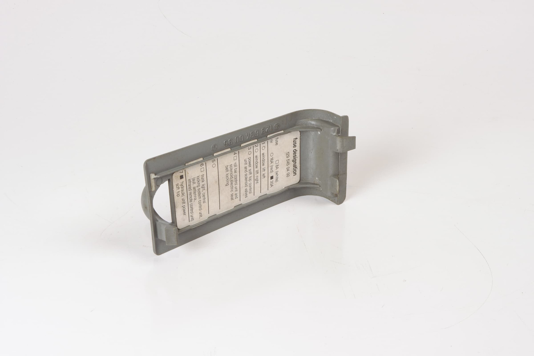 Mercedes 1296940095 Fuse Box Cover - Rear Grey | R129 SL