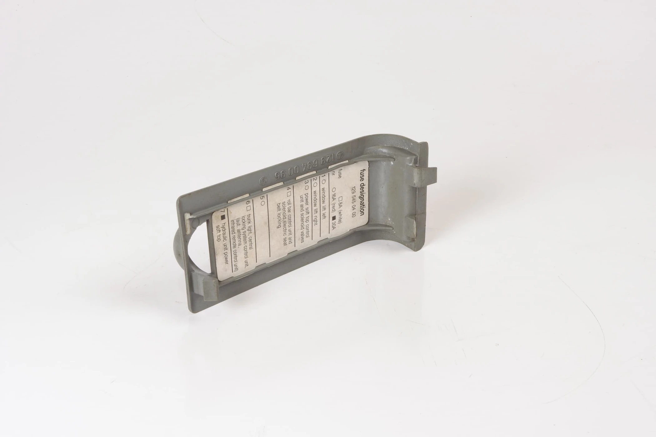 Mercedes 1296940095 Fuse Box Cover - Rear Grey | R129 SL