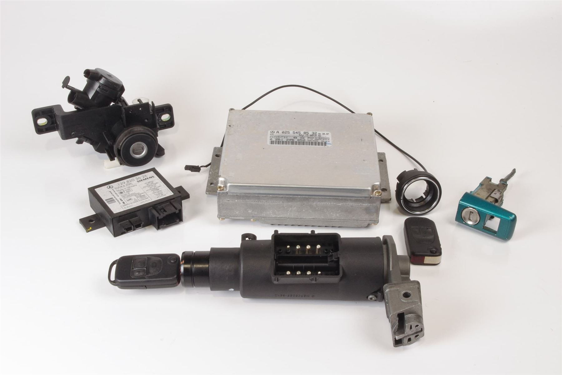 Mercedes 0255458532 Engine ECU Key Fob Coded Set (a) | R129 SL W202 C W210 E...