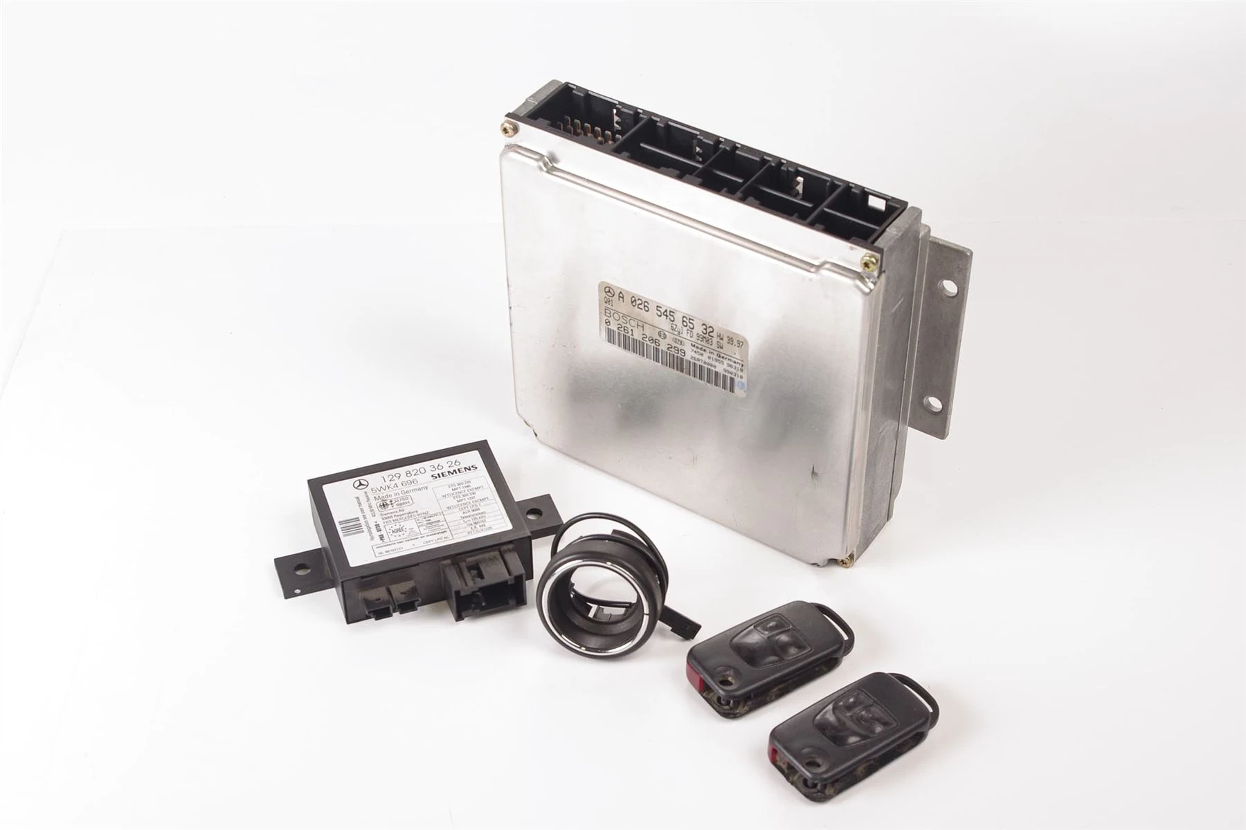 Mercedes 0265456532 Engine ECU Key Fob Coded Set | R129 SL W202 C C208 A208...