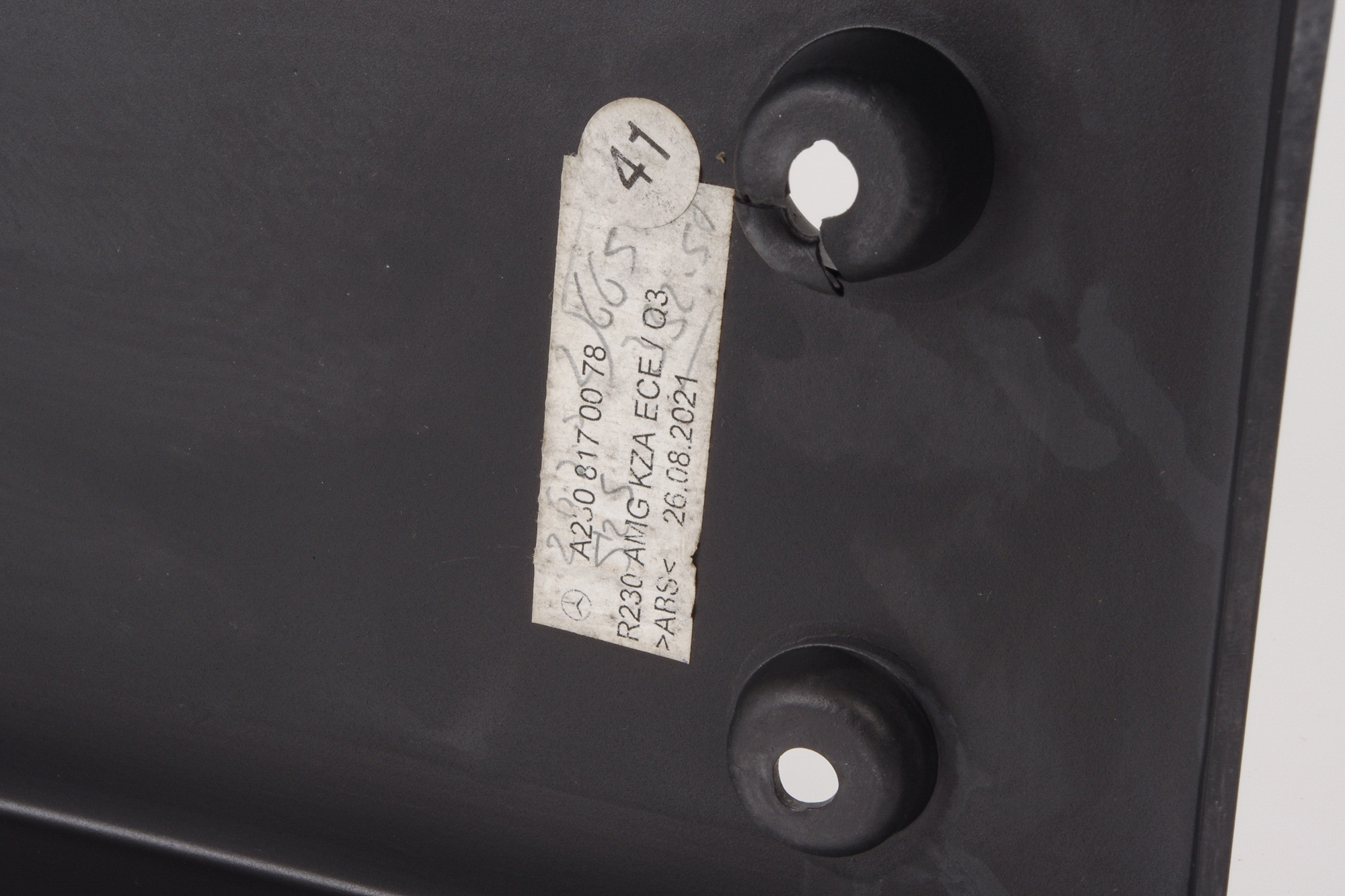 Mercedes 2308170078 AMG Number Plate Holder - Front Black | R230 SL