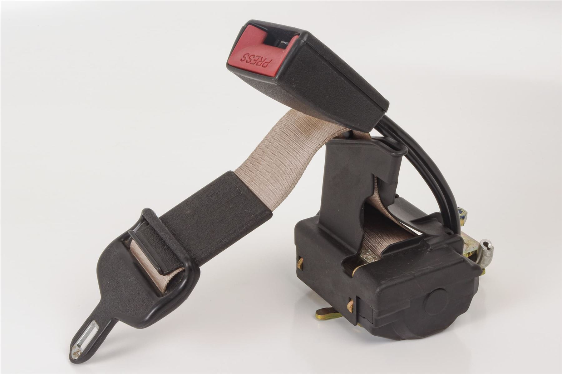 Mercedes 1408600169 Seat Belt & Buckle - Rear Left Beige (a) | W140 V140 S