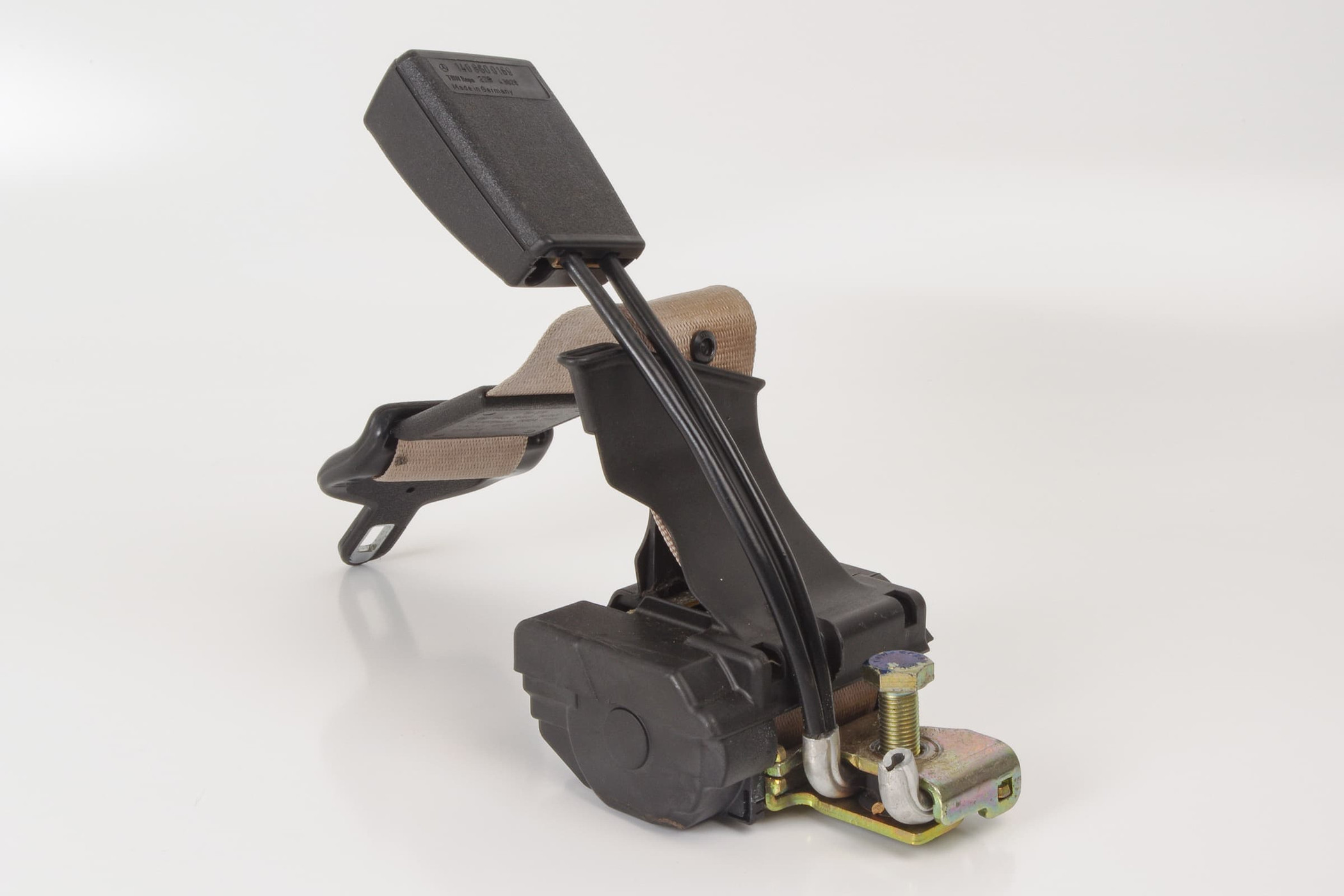 Mercedes 1408600169 Seat Belt & Buckle - Rear Left Beige (a) | W140 V140 S