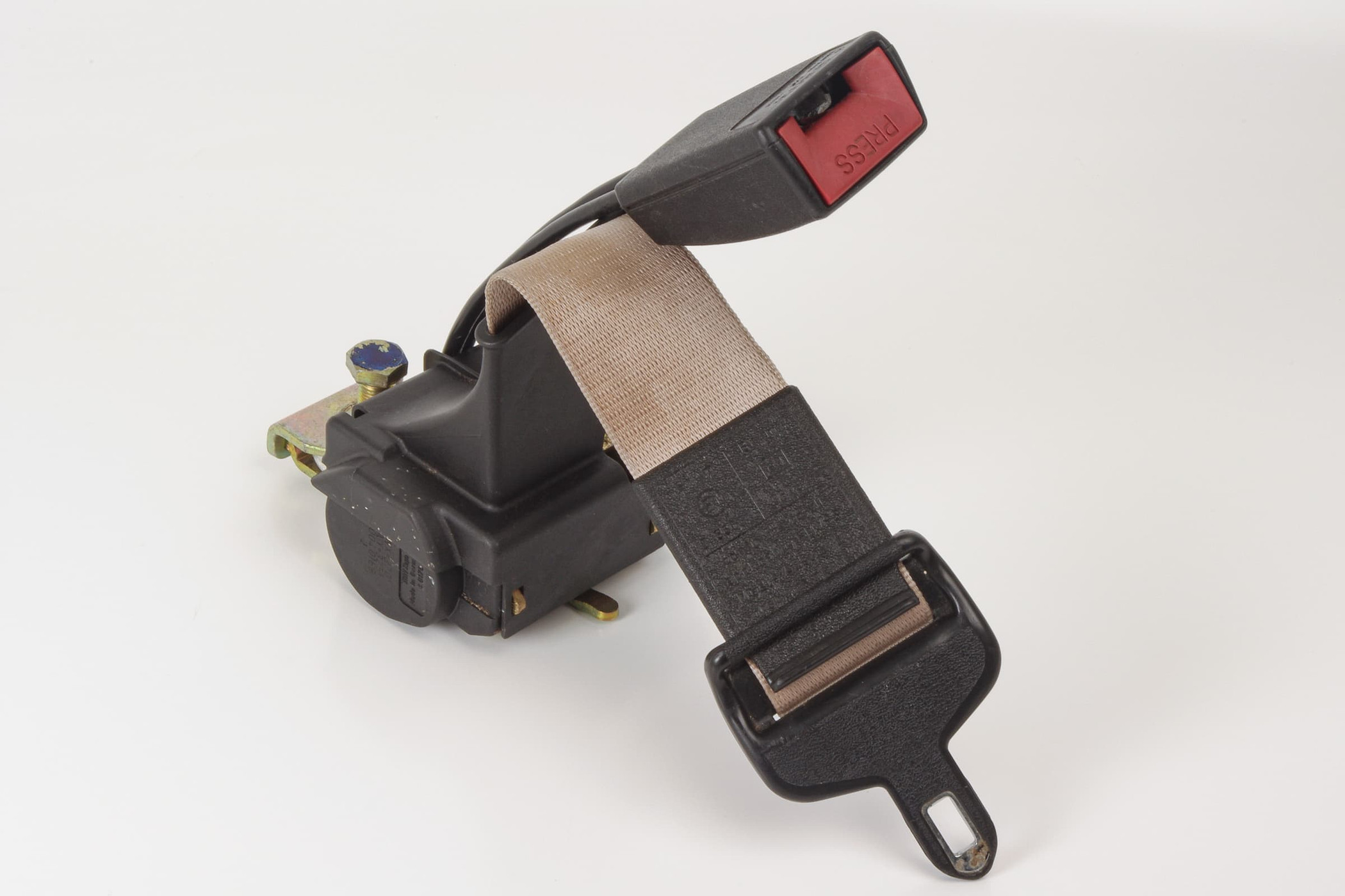 Mercedes 1408600169 Seat Belt & Buckle - Rear Left Beige (a) | W140 V140 S