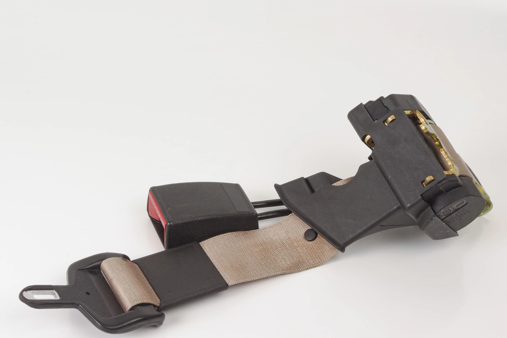 Mercedes 1408600169 Seat Belt & Buckle - Rear Left Beige (a) | W140 V140 S