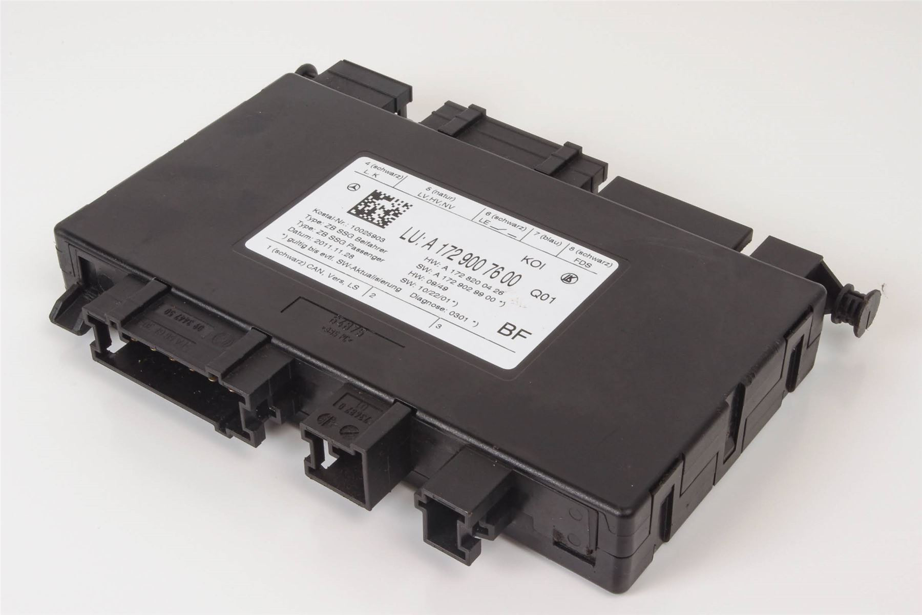 Mercedes 1729007600 Seat Control Unit - Left | R172 SLK W204 C X204 GLK C207...