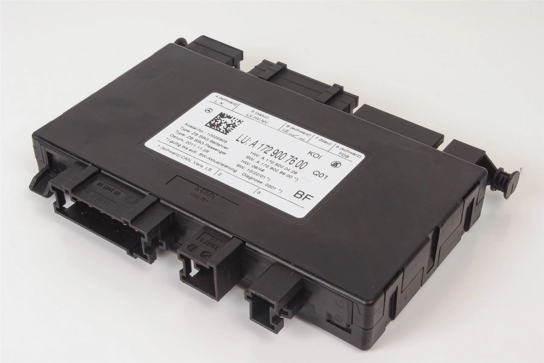 Mercedes 1729007600 Seat Control Unit - Left | R172 SLK W204 C X204 GLK C207...