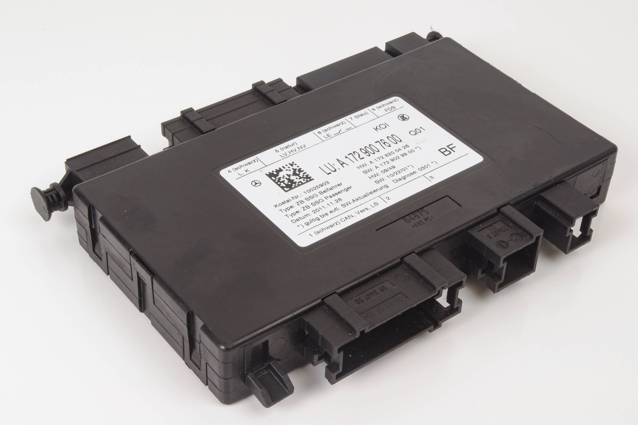 Mercedes 1729007600 Seat Control Unit - Left | R172 SLK W204 C X204 GLK C207...