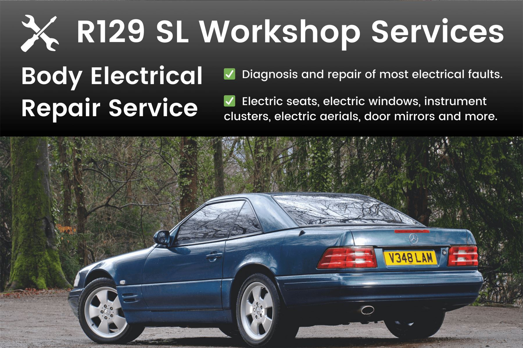 Mercedes R129 SL Body Electrical Repair (Workshop Service)