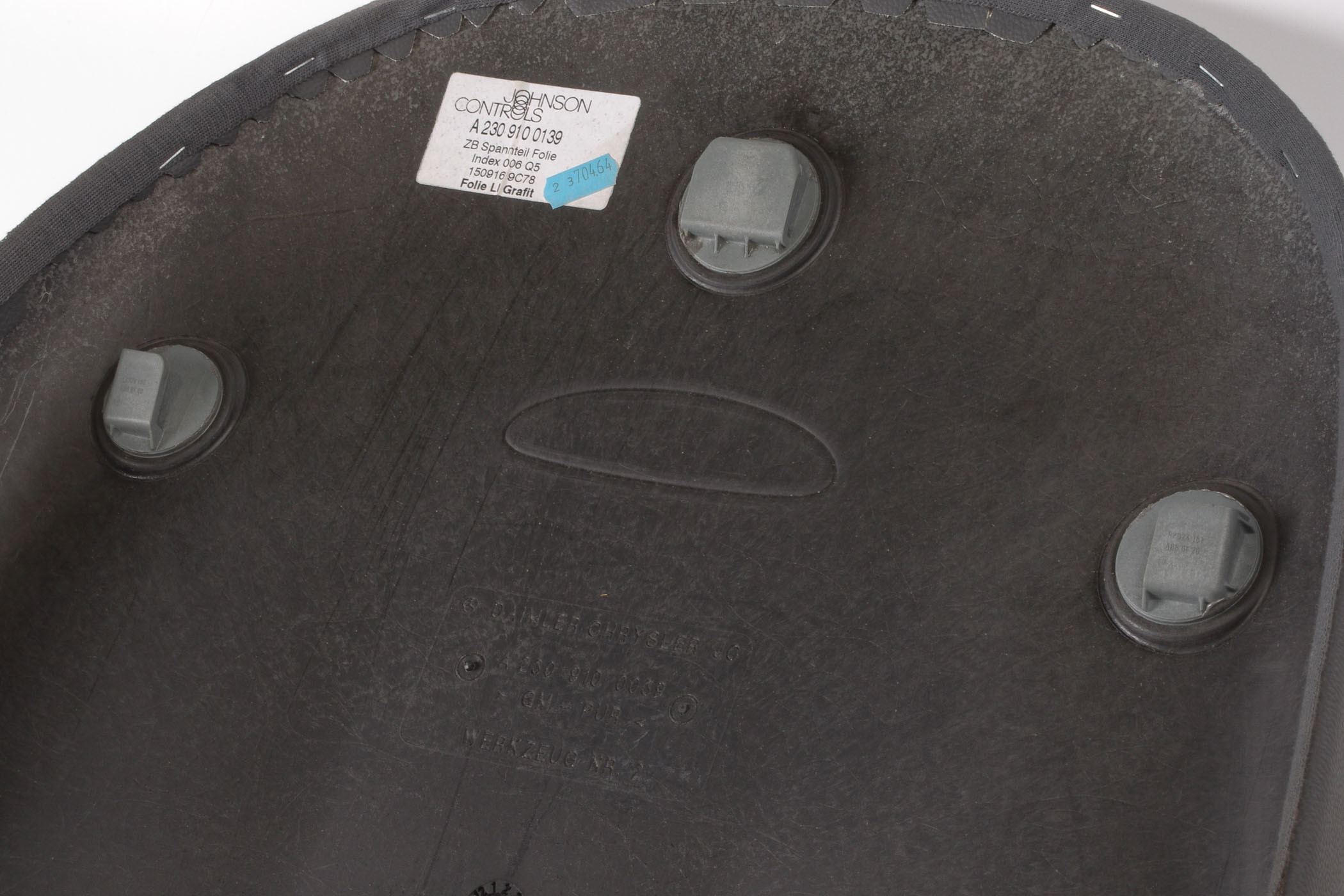Mercedes 2309100039 Seat Backrest Panel - Rear Black | R230 SL