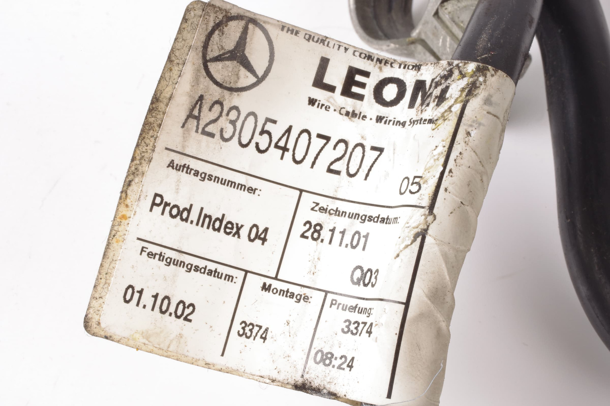 Mercedes 2305407207 Battery Cable Ground | R230 SL