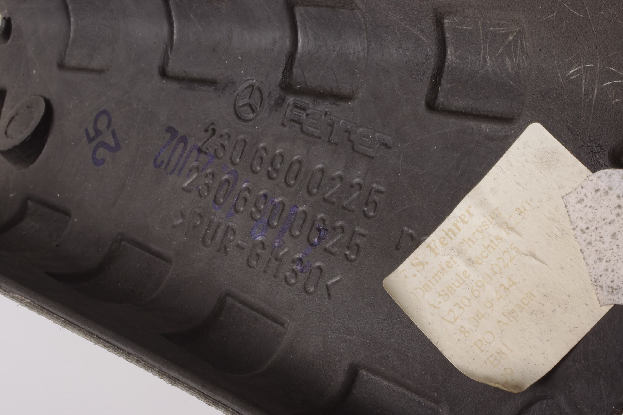 Mercedes 2306900225 A Pillar Trim - Front Right Grey | R230 SL