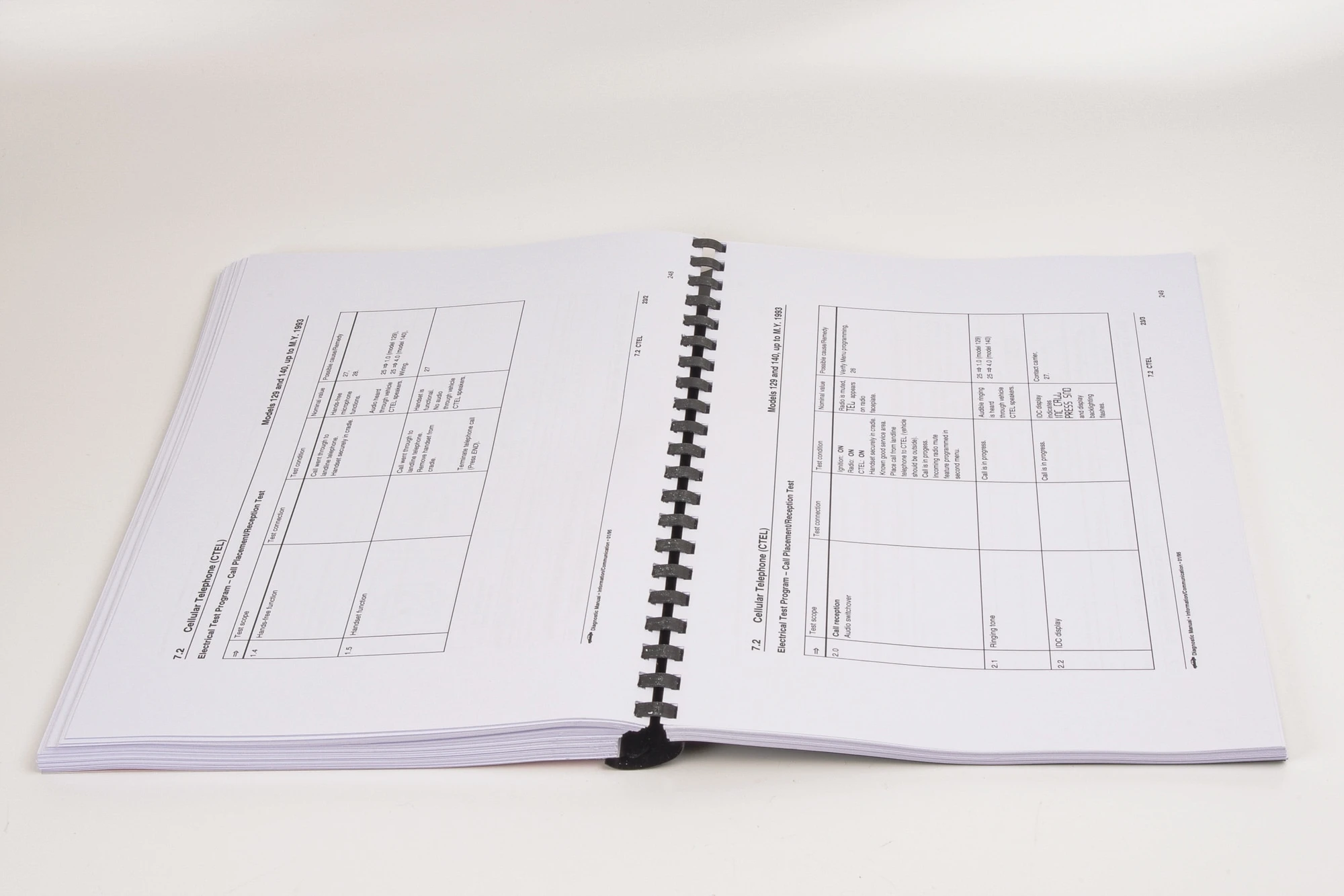 Mercedes R129 SL Workshop Diagnostic Manual: Instrument Cluster, Radio, CD and A/C (inc. Wiring Schematics)