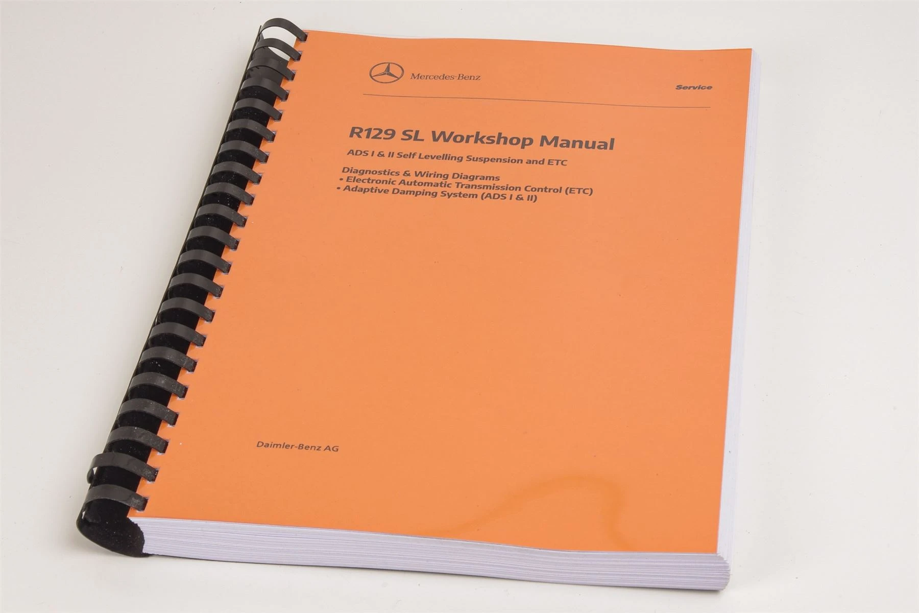 Mercedes R129 SL Workshop Diagnostic Manual: ADS I & II Self Levelling Suspension and ETC (inc. Wiring Schematics)