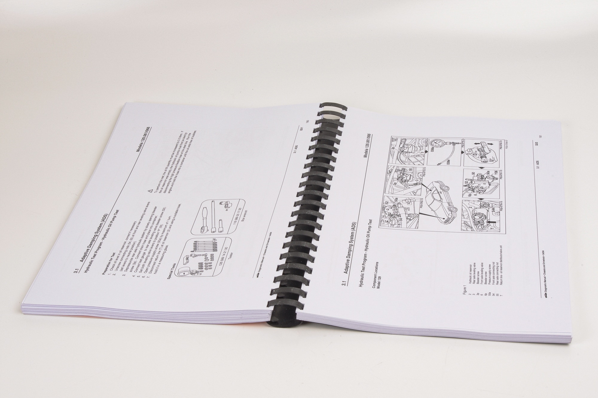 Mercedes R129 SL Workshop Diagnostic Manual: ADS I & II Self Levelling Suspension and ETC (inc. Wiring Schematics)