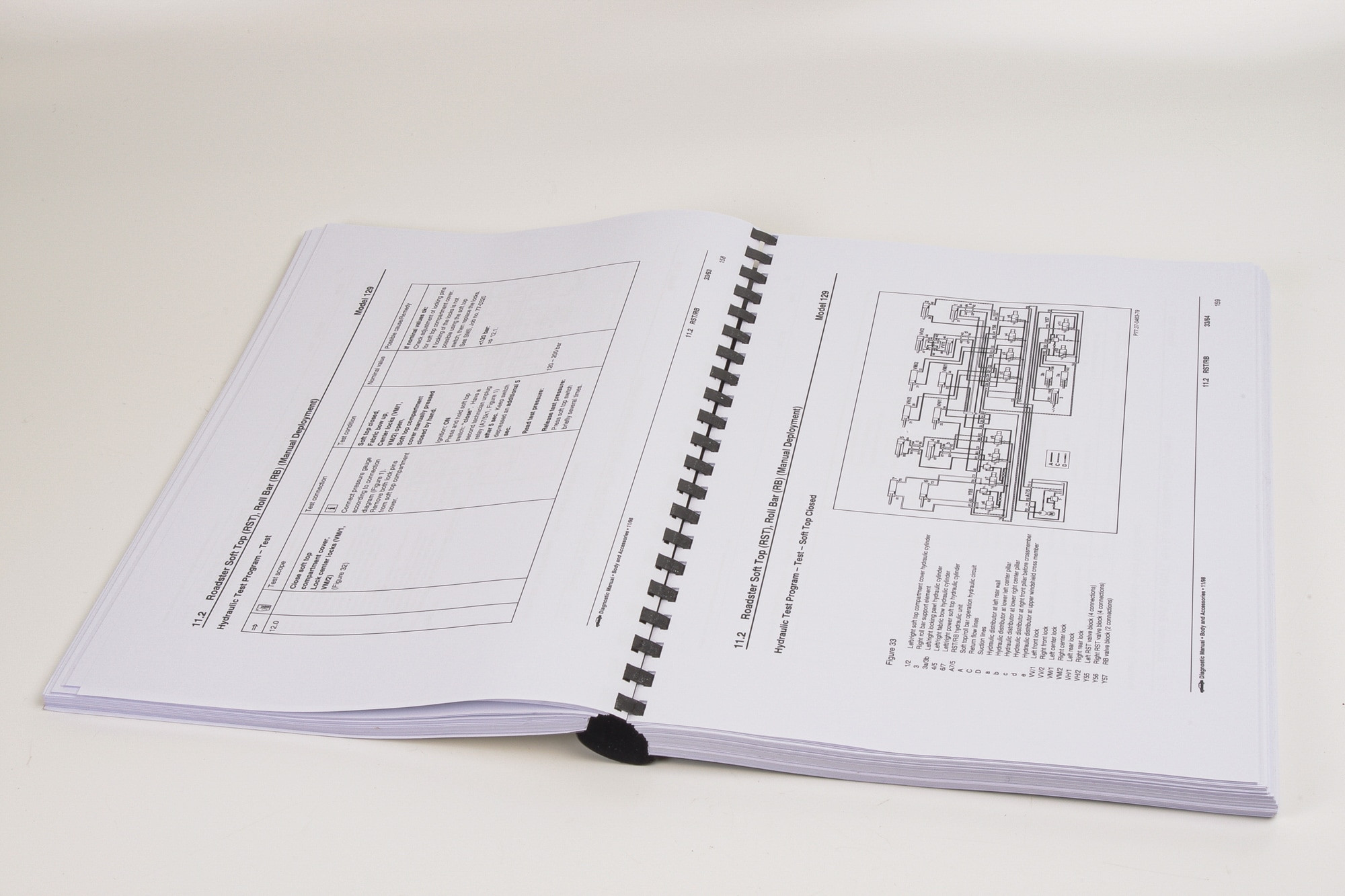 Mercedes R129 SL Workshop Diagnostic Manual: Soft Top and Roll Bar (inc. Wiring Schematics)