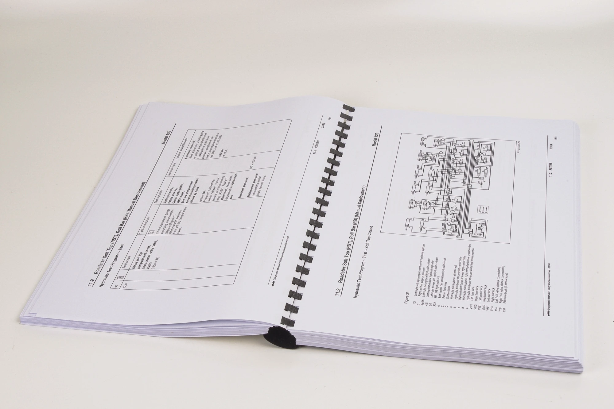 Mercedes R129 SL Workshop Diagnostic Manual: Soft Top and Roll Bar (inc. Wiring Schematics)