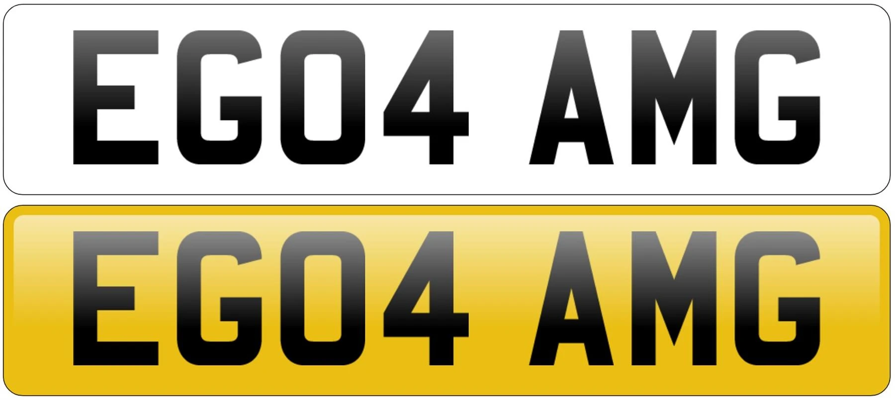 Mercedes Number Plate On Retention - EG04 AMG (New)