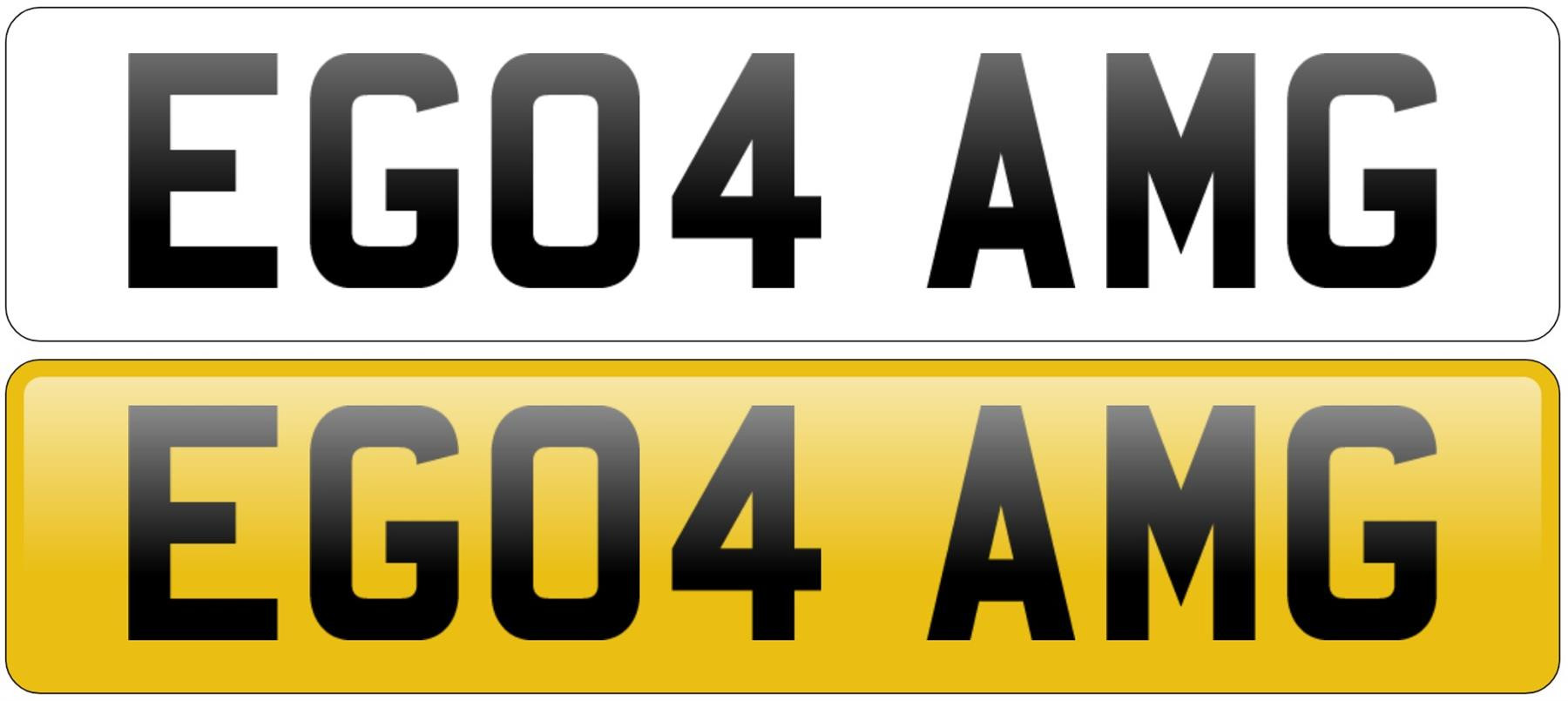 Mercedes Number Plate On Retention - EG04 AMG (New)