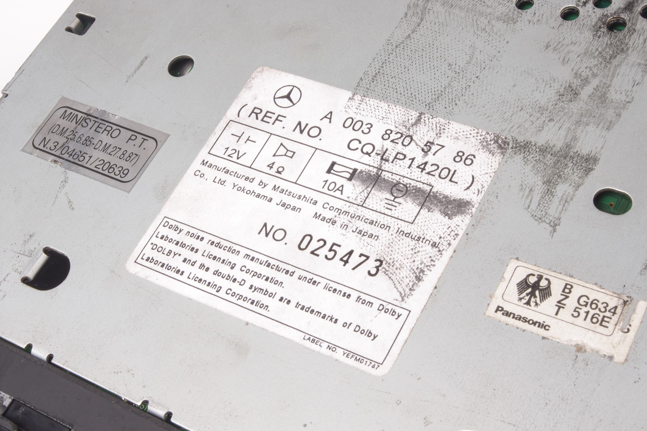 Mercedes 0038205786 Head Unit | W168 A R170 SLK W202 C C208 CLK W210 E