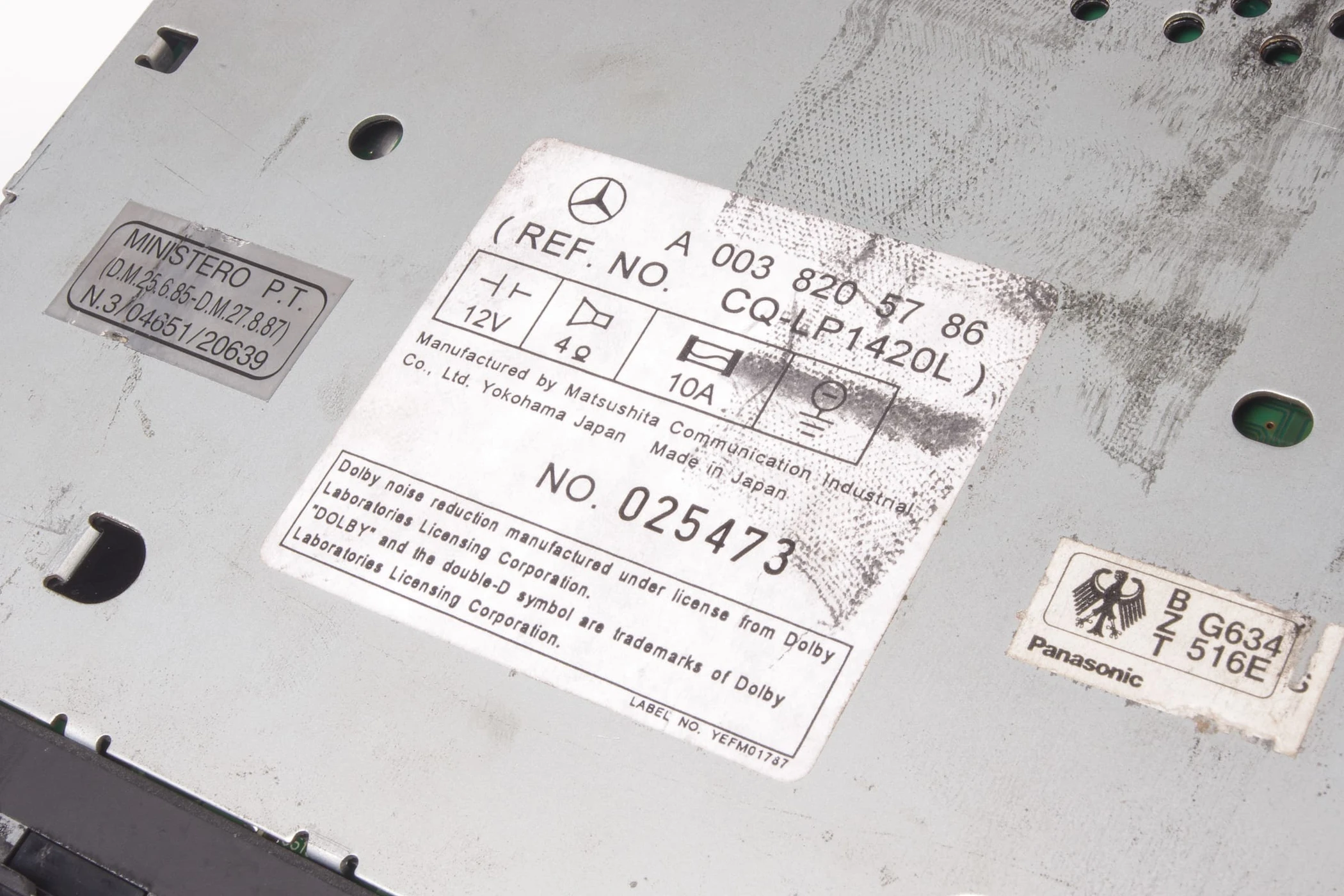 Mercedes 0038205786 Head Unit | W168 A R170 SLK W202 C C208 CLK W210 E