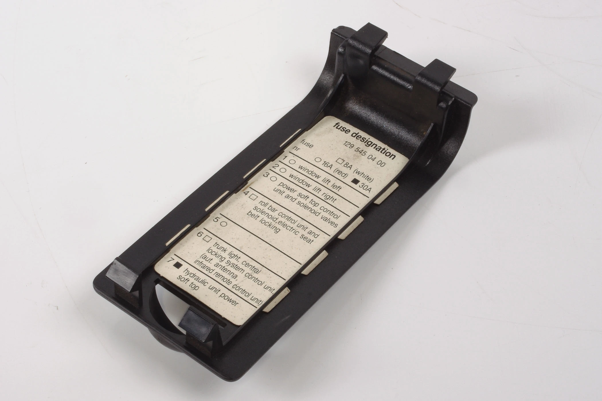 Mercedes 1295450400 Fuse Box Cover - Black | R129 SL