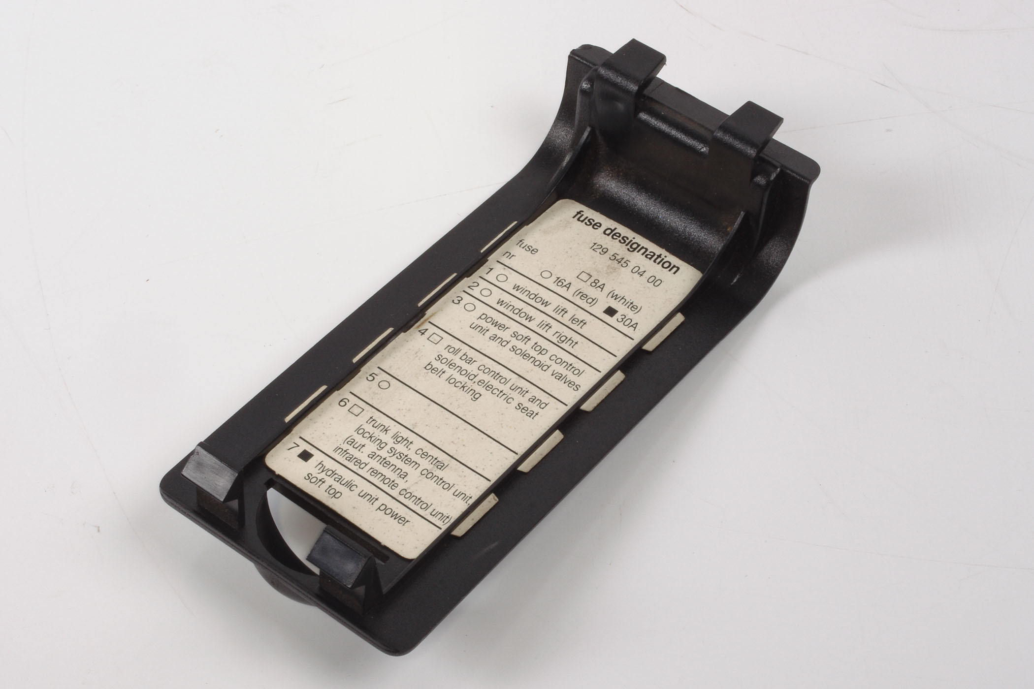 Mercedes 1295450400 Fuse Box Cover - Black | R129 SL